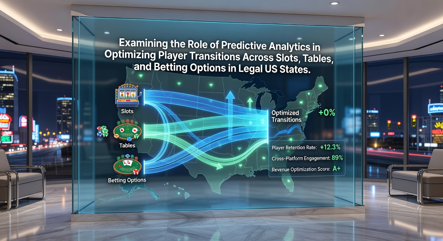 Data visualization dashboard showing player transition patterns across slots, tables, and sports betting in US casinos