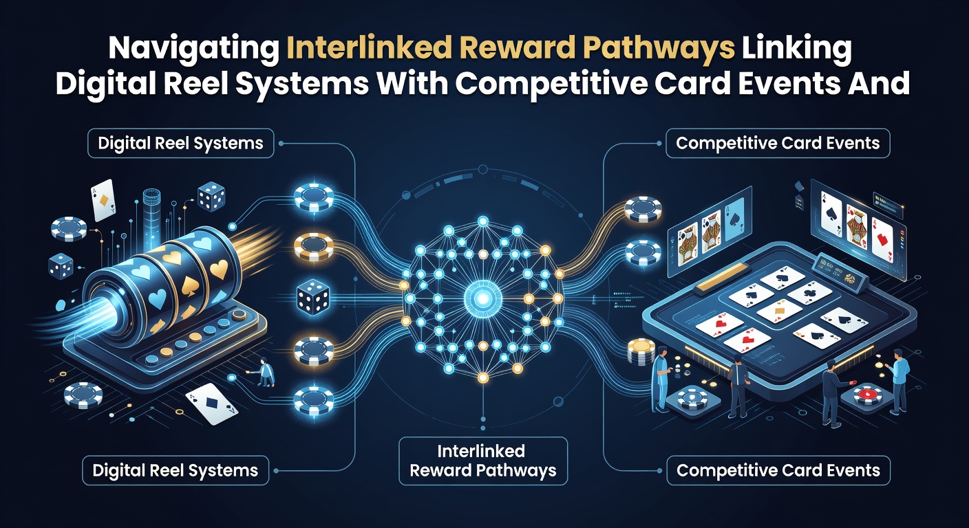 Detailed view of reward pathway diagrams connecting digital reels, card tournaments, and sports event betting interfaces