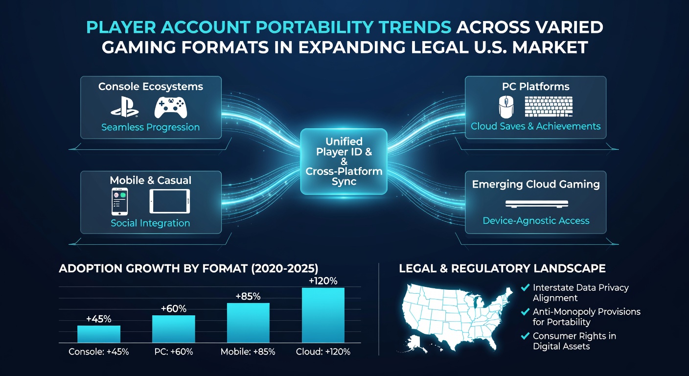 Chart displaying account transfer volumes between gaming formats in expanding US states