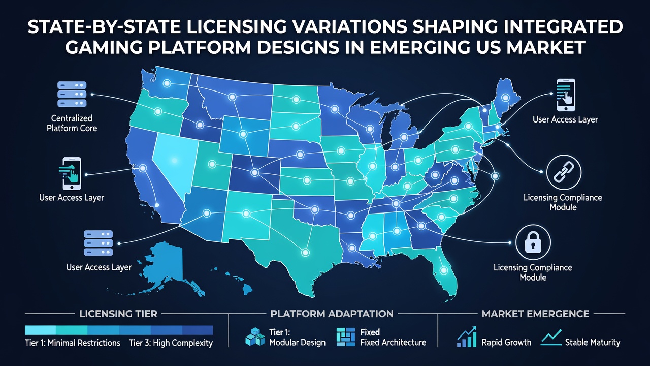 Developers reviewing state compliance dashboards for integrated gaming platforms